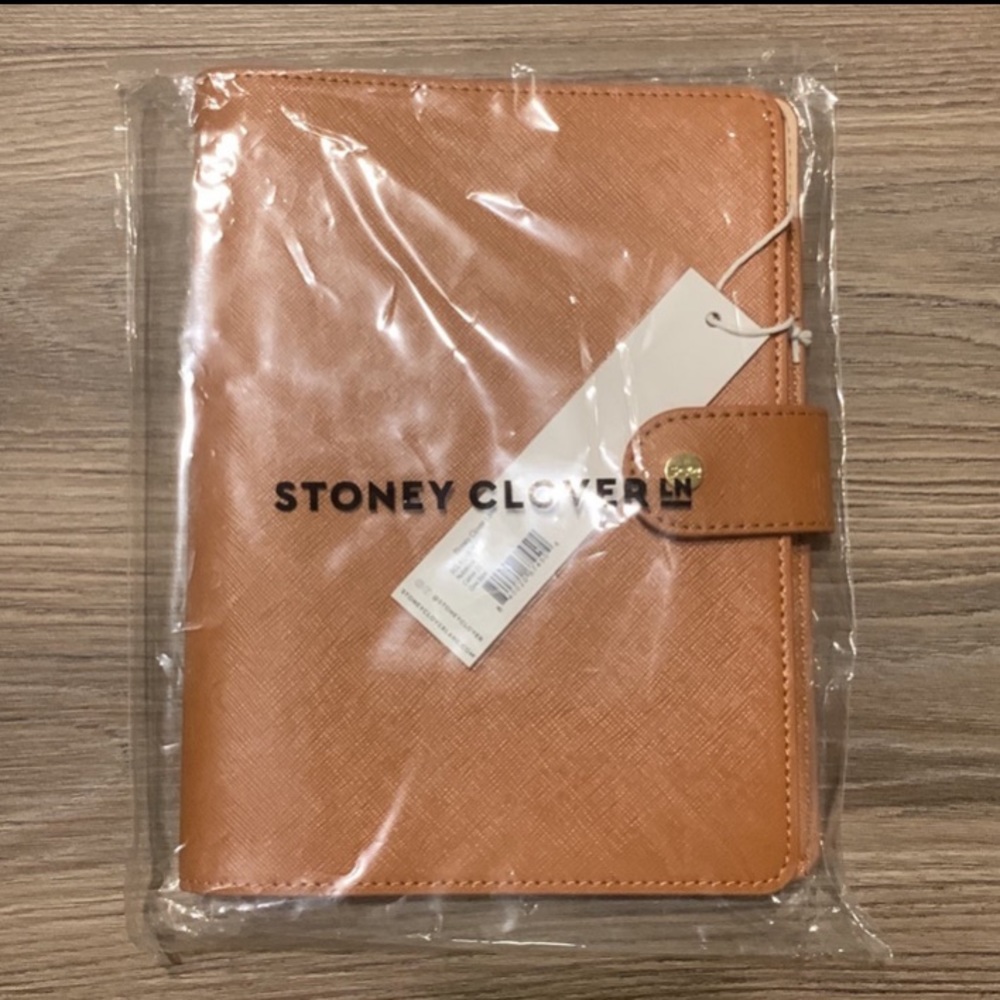 NWT Stoney Clover Lane Camel Textured Notebook
